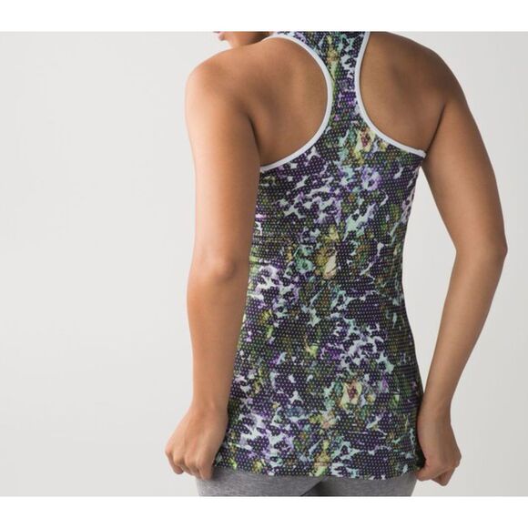 Lululemon Cool Racerback floral tank size 6 women multicolor racerback - Picture 2 of 6